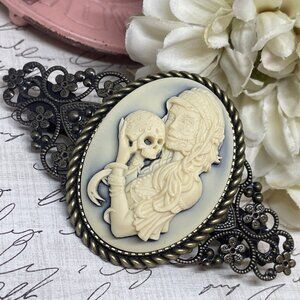 Gothic Sugar Skull Wicca Witch Pagan Wedding Gift Flower Hair Clip Jewelry Comb
